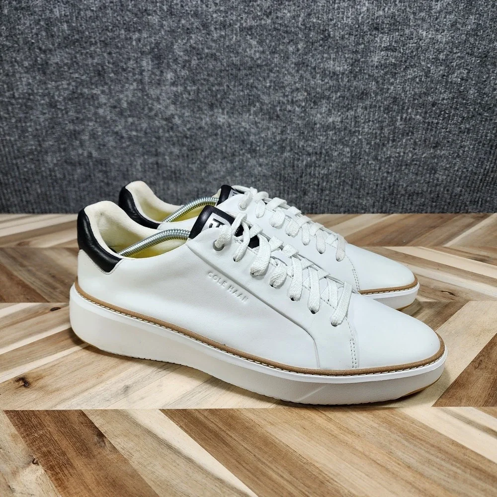 Cole Haan GrandPro Topspin Mens 11.5  WhiteLeather Sneakers Shoes C34226
